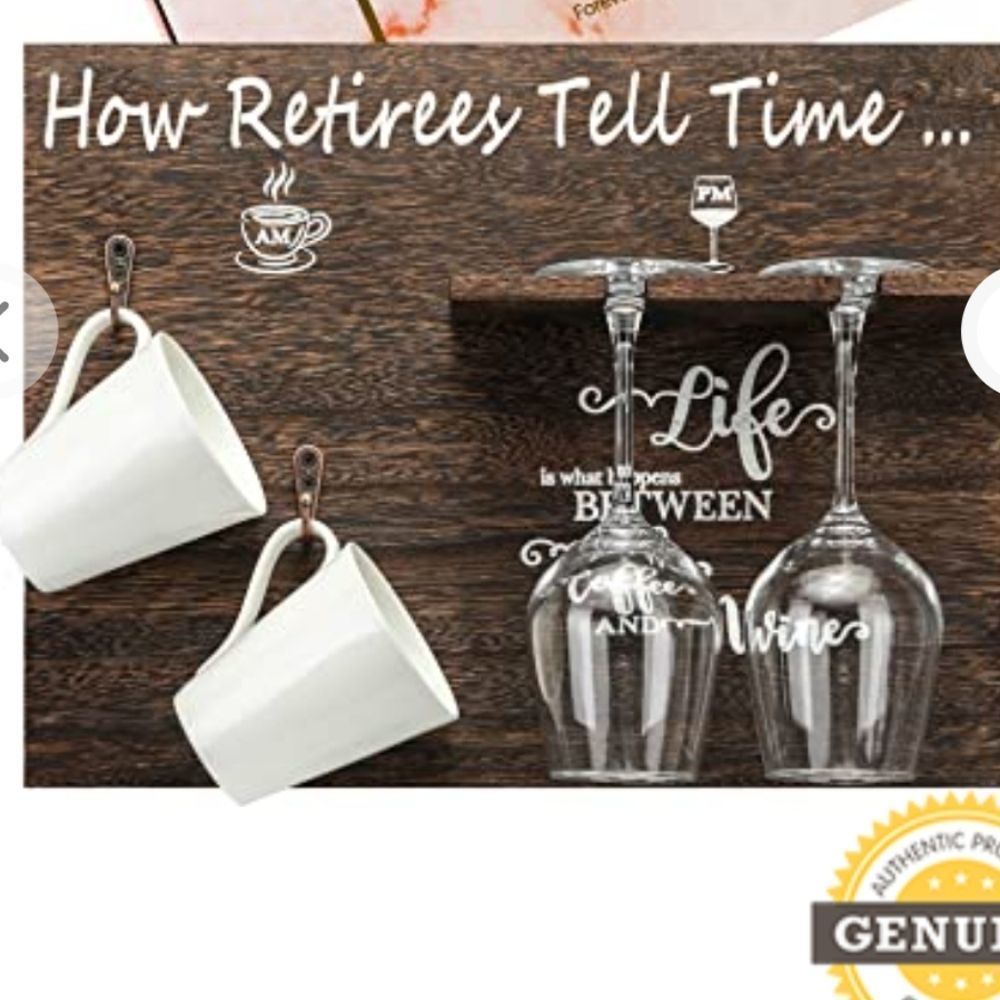 How Retirees Tells Time Farmhouse Chic Wooden White Washed Wall Decor New